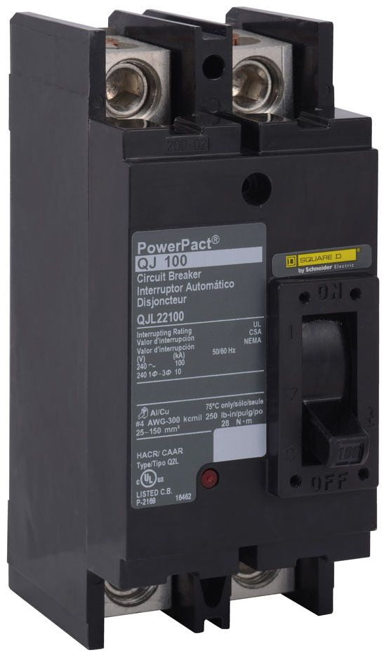 QJL22200 - Square D/ Schneider Electric Feed-Thru 200 Amp 2 Pole Circuit Breaker - Essential Electric Supply