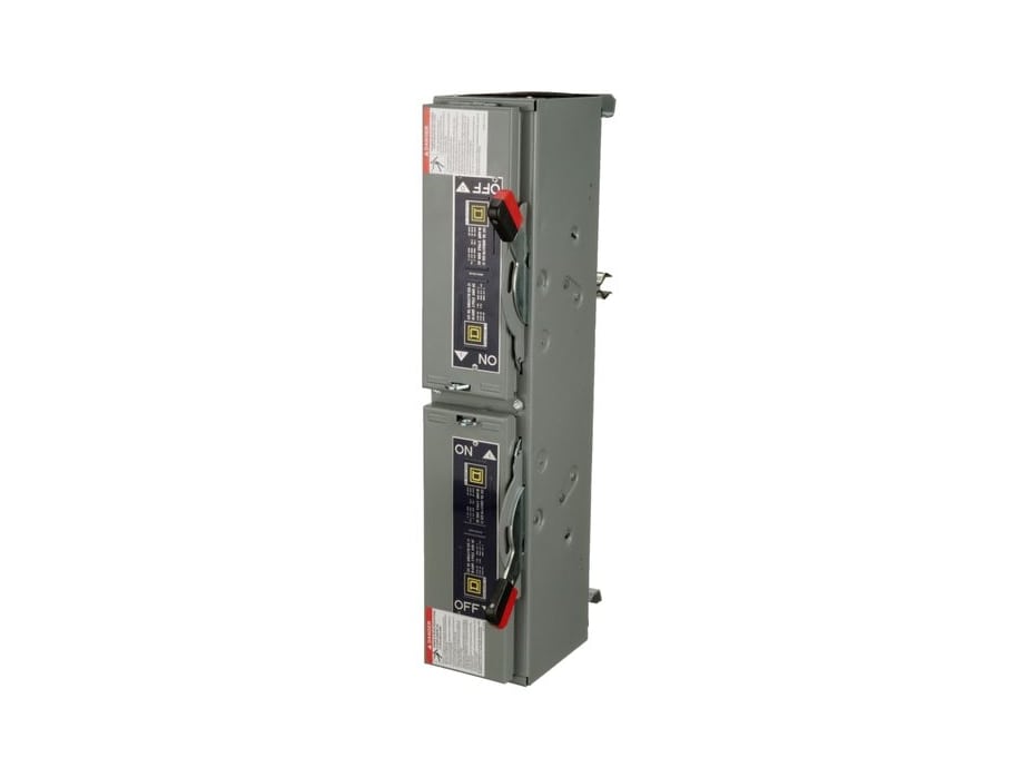 Square D QMB221TW Panel Mount Switch | 240V 30A 1 Phase 2 Pole Fusible QMB Series E1-E2