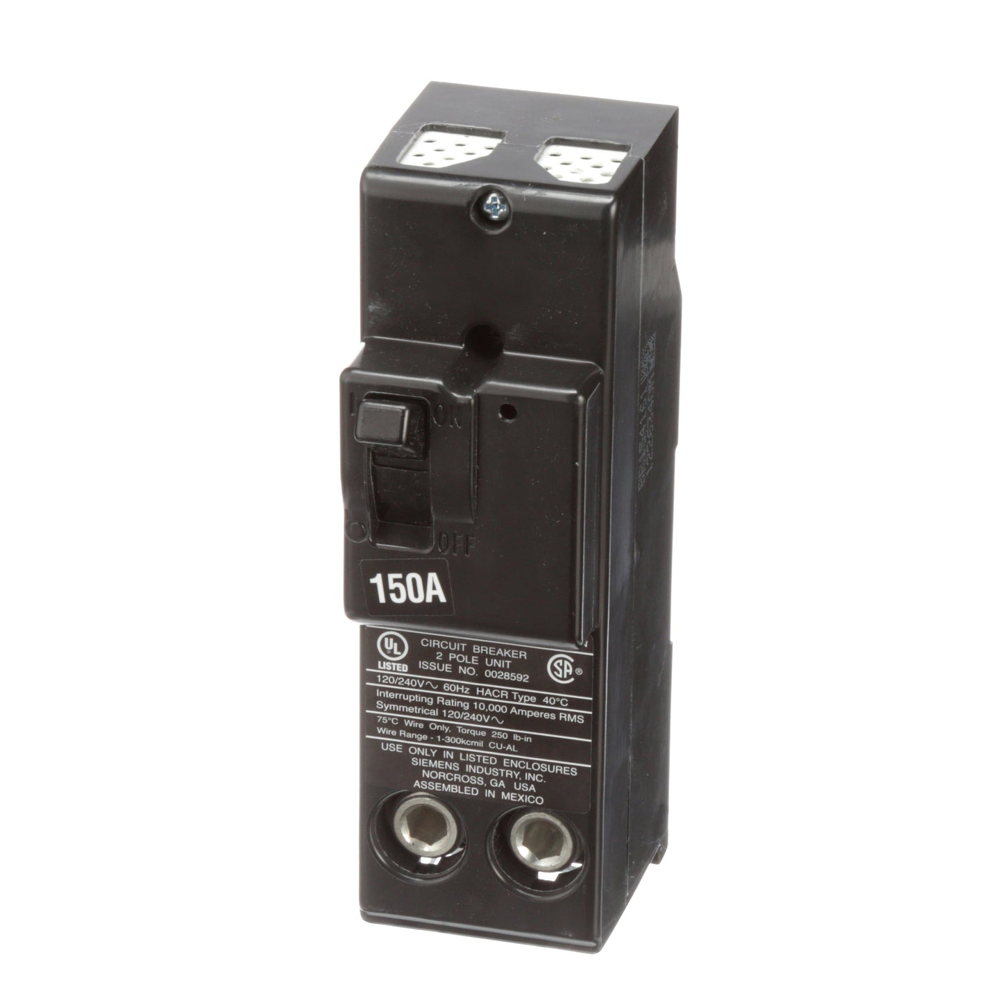 Siemens QN2150 Circuit Breaker | 240V 150A 2P 10kA@240V Q Series