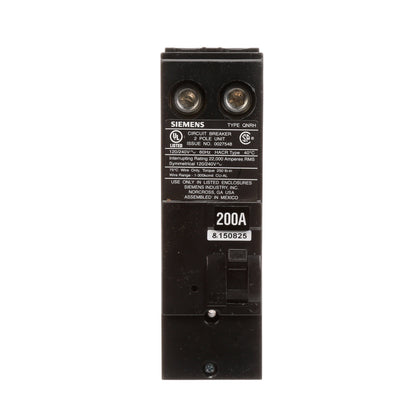Siemens QN2200RH Circuit Breaker | 240V 200A 2P 22kA@240V Plug-In Q Series