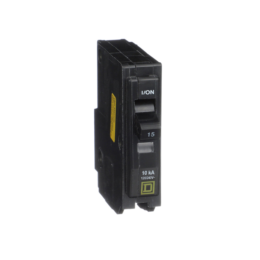 Square D QO115HM Circuit Breaker | 120/240V 15A 1 Pole 10kA@120V Plug-In QO Series