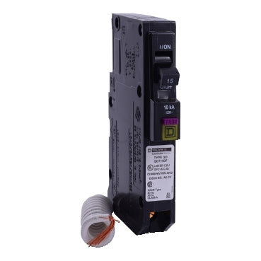 Square D QO115VHDF Circuit Breaker | 120V 15A 1P 22kA@120V Plug-In QO Series