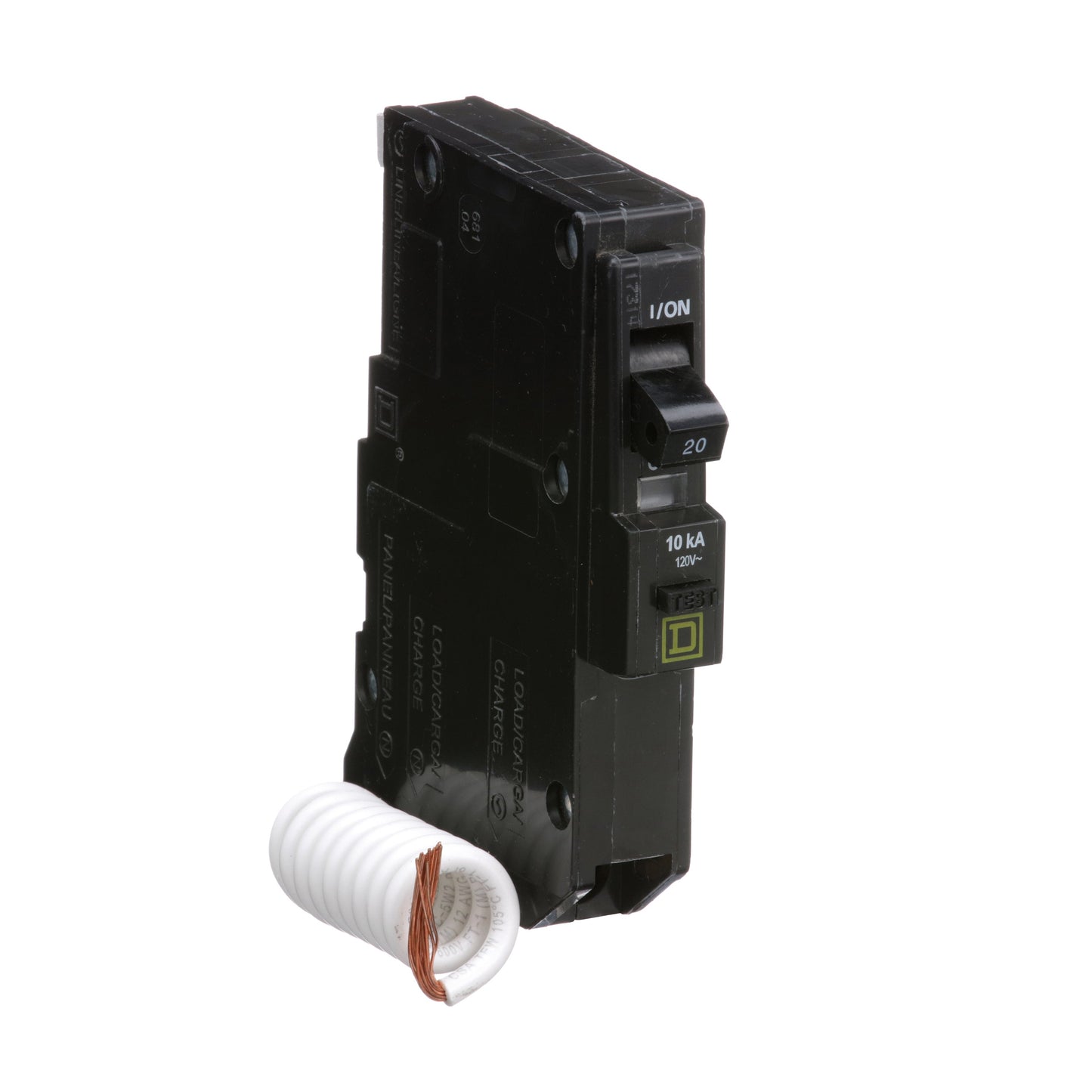 Square D QO120EPD Circuit Breaker 120/240V 20A 1P 10kA@120V Plug-In QO Series