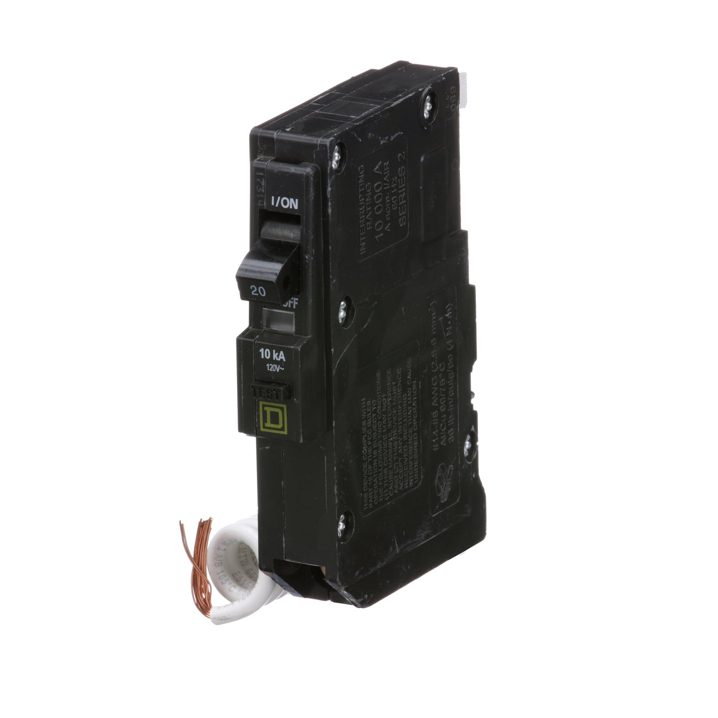 Square D QO120EPD Circuit Breaker 120/240V 20A 1P 10kA@120V Plug-In QO Series