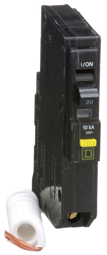 Square D QO120GFI Circuit Breaker 120V 20A 1P 10kA@120V Plug-In QO Series
