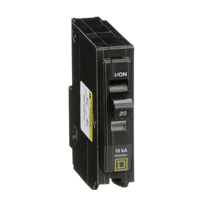 Square D QO120HID Circuit Breaker | 120/240V 20A 1P 10kA@120V Plug-In QO Series