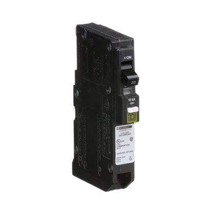 Square D QO120PCAFI Circuit Breaker | 120V 20A 1P 10kA@120V Plug-In QO Series