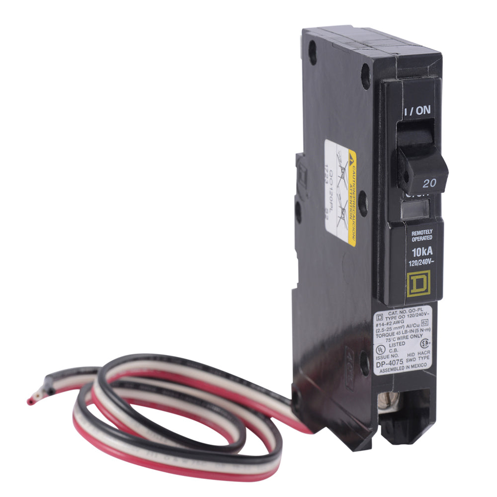 Square D QO120PL Circuit Breaker | 240V 20A 1P 10kA@240V Plug-In QO Series