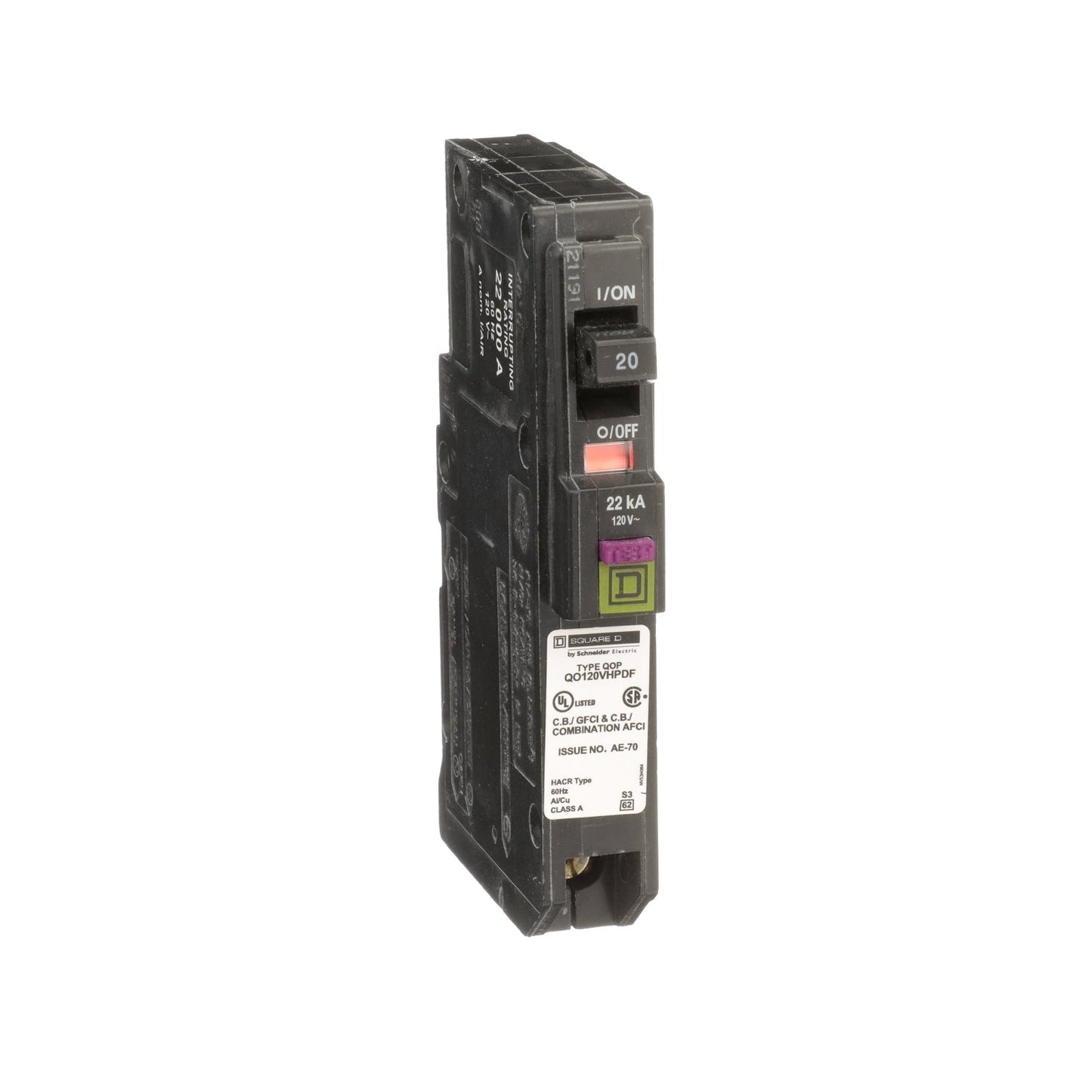 Square D QO120VHPDF Circuit Breaker | QO Series QO-DF 120V 20A