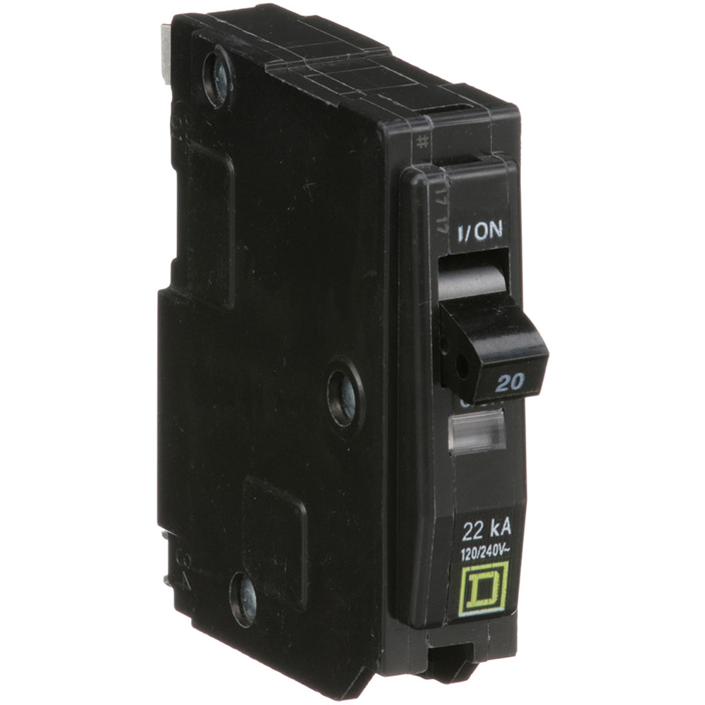 Square D QO120VH Circuit Breaker | 120/240V 20A 1P 22kA@240V Plug-In QO Series