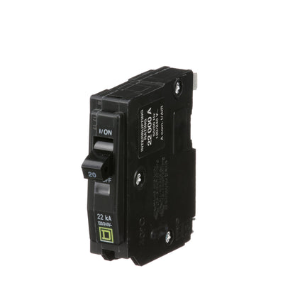 Square D QO120VH Circuit Breaker | 120/240V 20A 1P 22kA@240V Plug-In QO Series