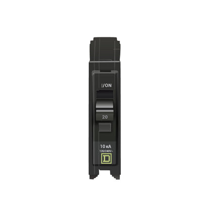 Square D QO120 Circuit Breaker | 120/240VAC 20A 1P 10kA@240V Plug-In QO Series