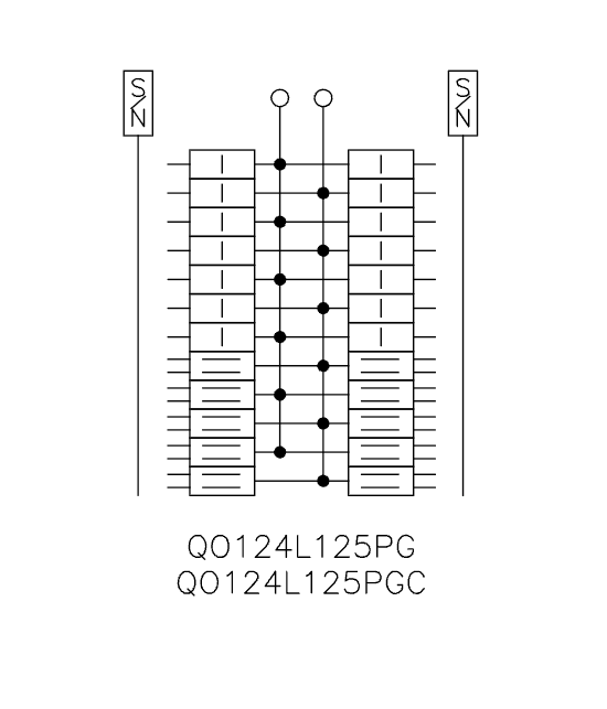 Schneider Electric QO124L125PG Load Center | 1 Phase 24 Spaces 125A QO