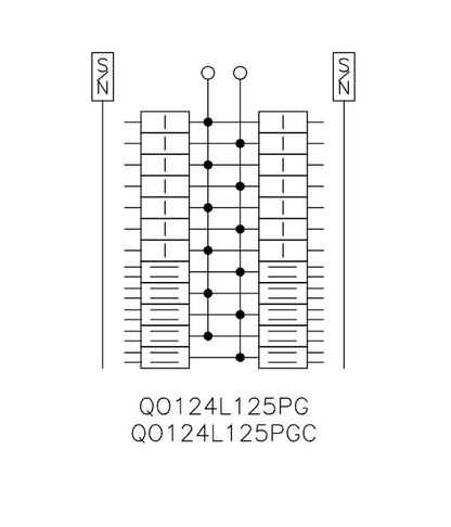 Schneider Electric QO124L125PG Load Center | 1 Phase 24 Spaces 125A QO