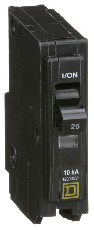 Square D QO125 Circuit Breaker | 120/240V 25A 1P 10kA@240V Plug-In QO Series