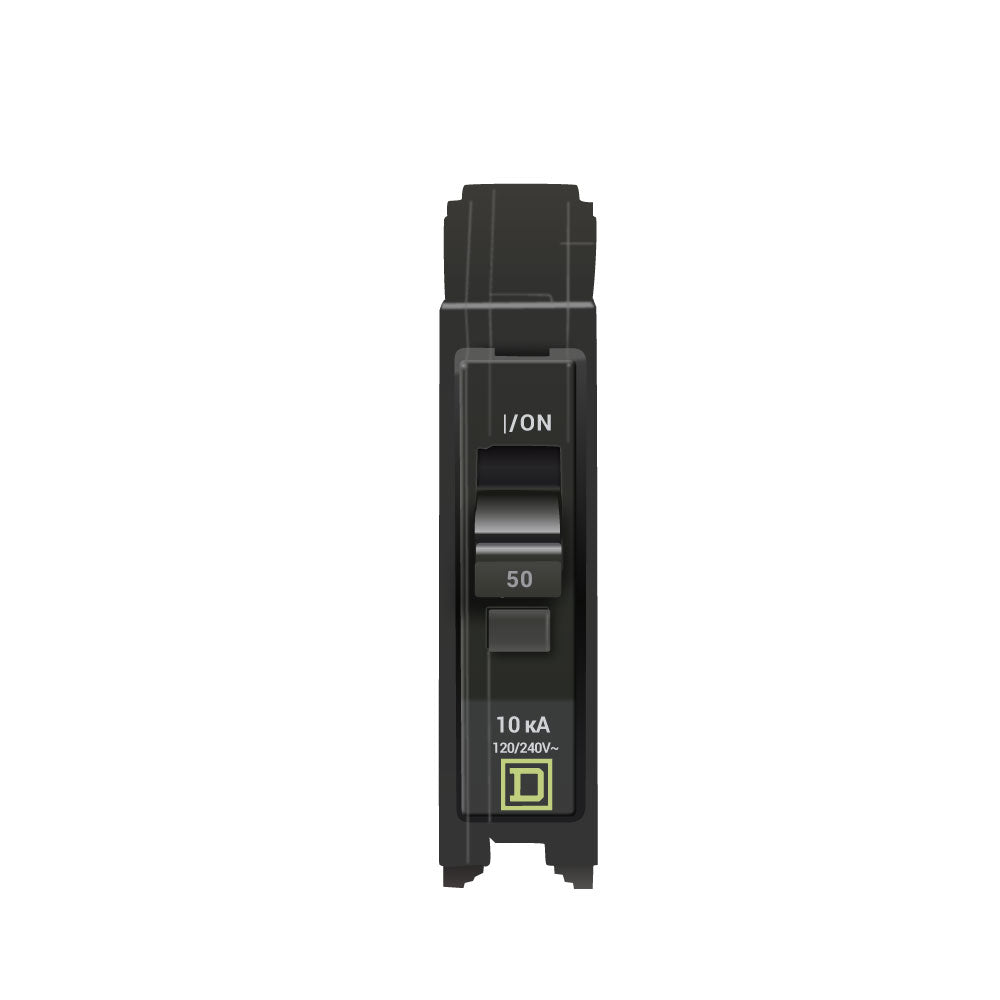 Square D QO150 Circuit Breaker | 120/240V 50A 1P 10kA@240V Plug-In QO Series