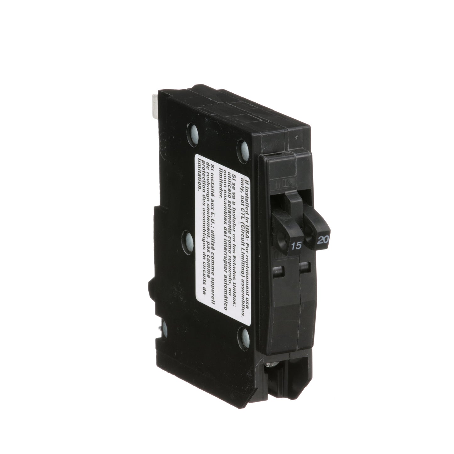 Square D QO1520 Circuit Breaker | 120/240V 20A 2P 10kA@120V Plug-In QO Series