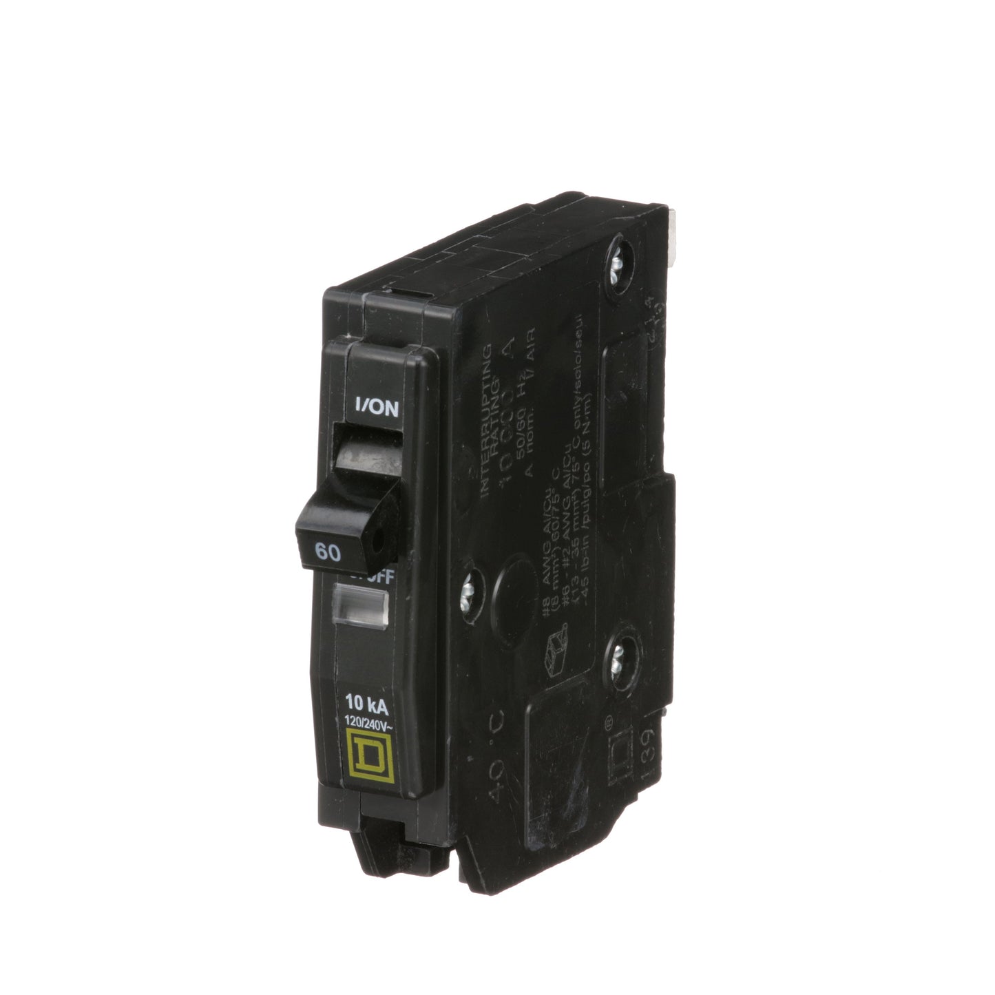 Square D QO160 Circuit Breaker | 120/240V 60A 1P 10kA@240V Plug-In QO Series