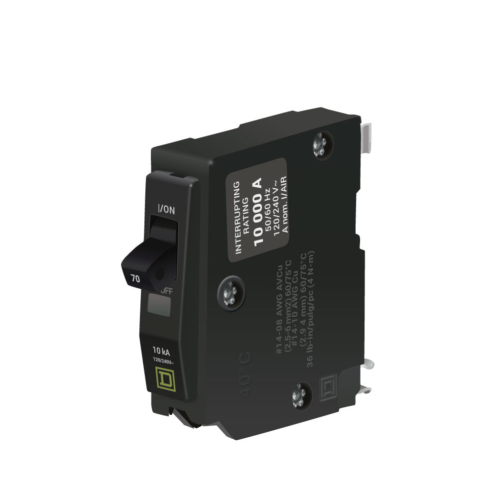 Square D QO170 Circuit Breaker 120/240V 70A 1P 10kA@240V Plug-In QO Series