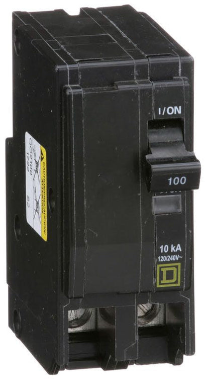 Square D QO2100 Circuit Breaker | 120/240V 100A 2P 10kA@240V Plug-In QO Series