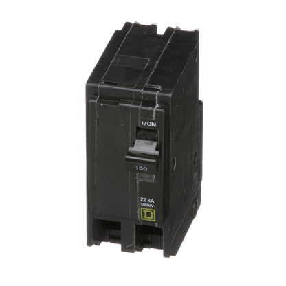 Square D QO2100VH Circuit Breaker 120/240V 100A 2P 22kA@120V Plug-In QO Series