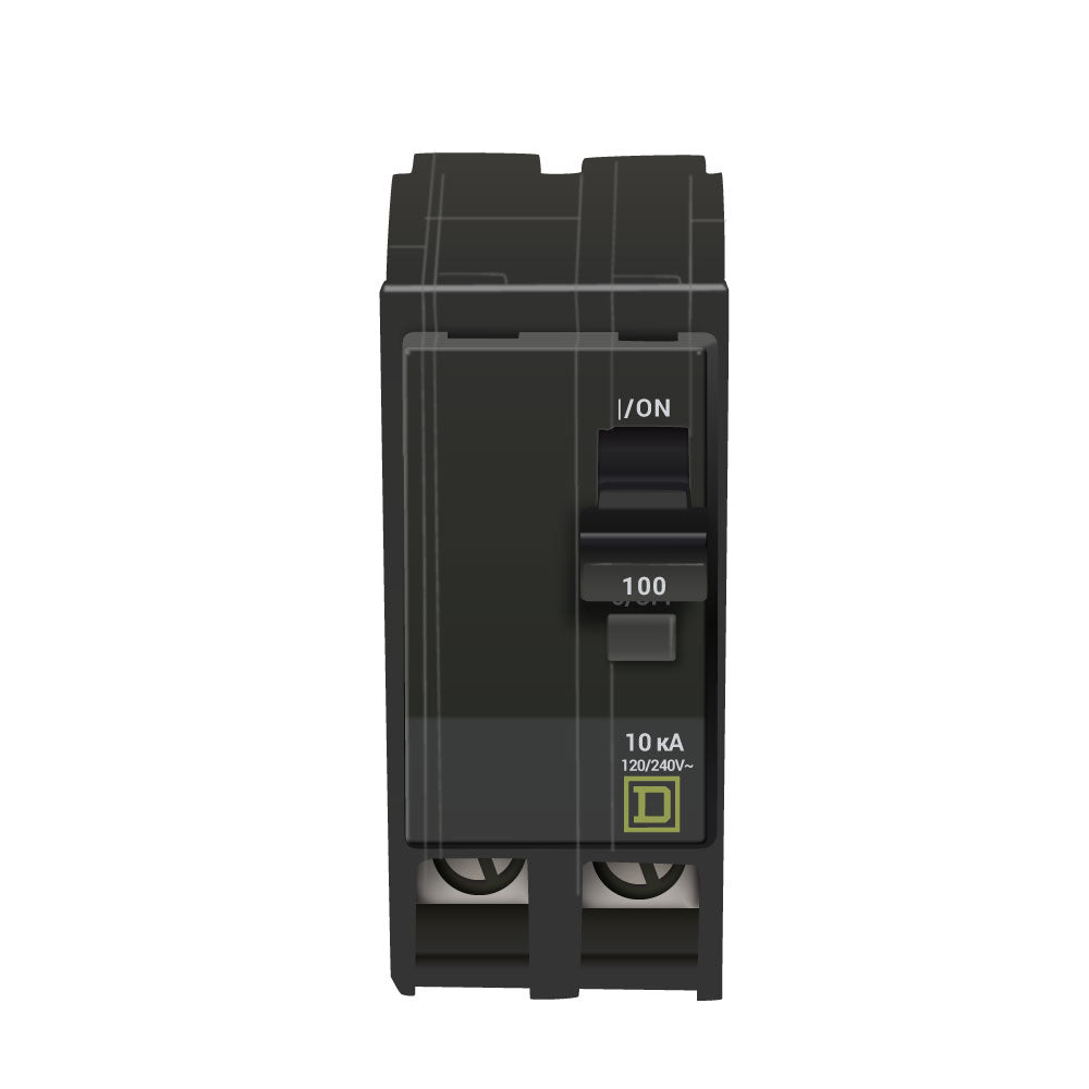 Square D QO2100 Circuit Breaker | 120/240V 100A 2P 10kA@240V Plug-In QO Series