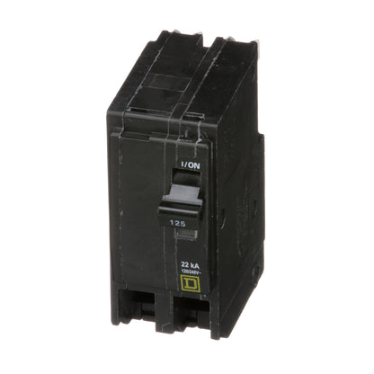 Square D QO2125VH Circuit Breaker 120/240V 125A 2P 22kA@120V Plug-In QO Series