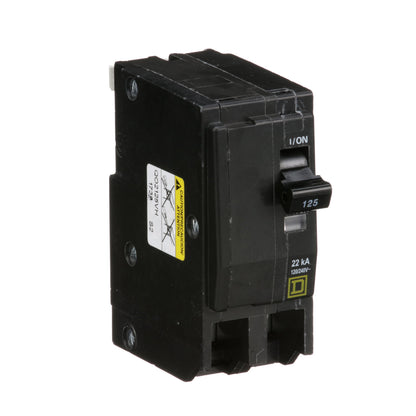 Square D QO2125VH Circuit Breaker 120/240V 125A 2P 22kA@120V Plug-In QO Series