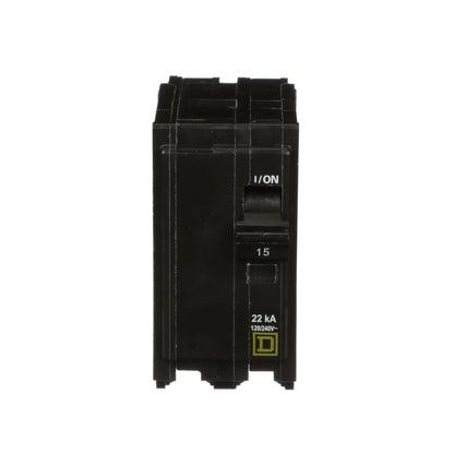 Square D QO215VH Circuit Breaker | 120/240V 15A 2P 22kA@120V Plug-In QO Series