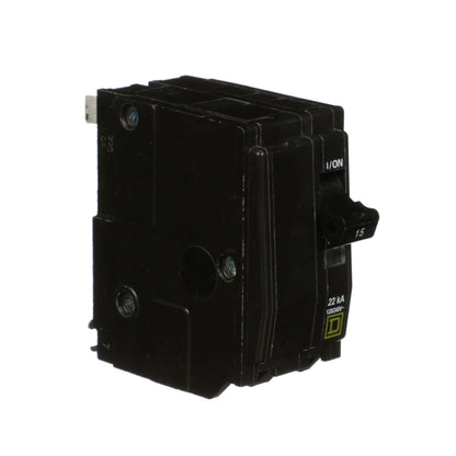 Square D QO215VH Circuit Breaker | 120/240V 15A 2P 22kA@120V Plug-In QO Series