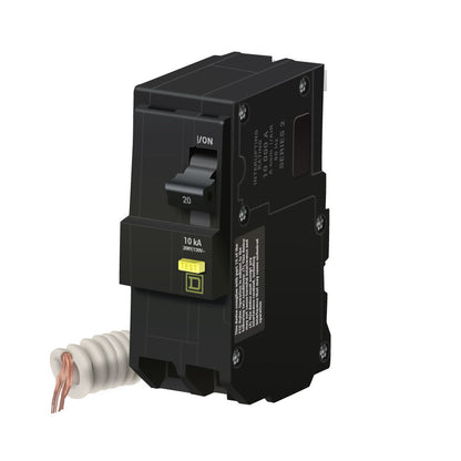Square D QO220GFI Circuit Breaker 120/240V 20A 2Pole 10kA@120V Plug-In QO Series