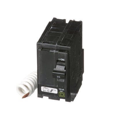 Square D QO220SWN Circuit Breaker 120/240V 20A 2P 10kA@120V Plug-In QO Series