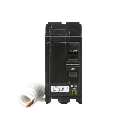 Square D QO220SWN Circuit Breaker 120/240V 20A 2P 10kA@120V Plug-In QO Series