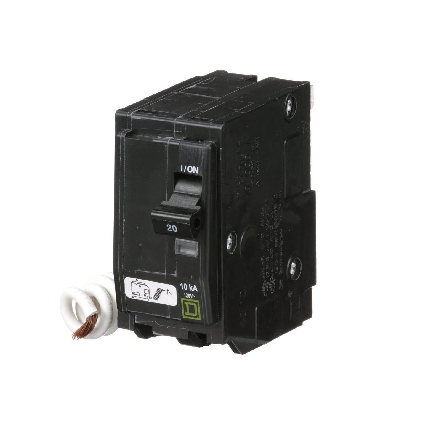 Square D QO220SWN Circuit Breaker 120/240V 20A 2P 10kA@120V Plug-In QO Series