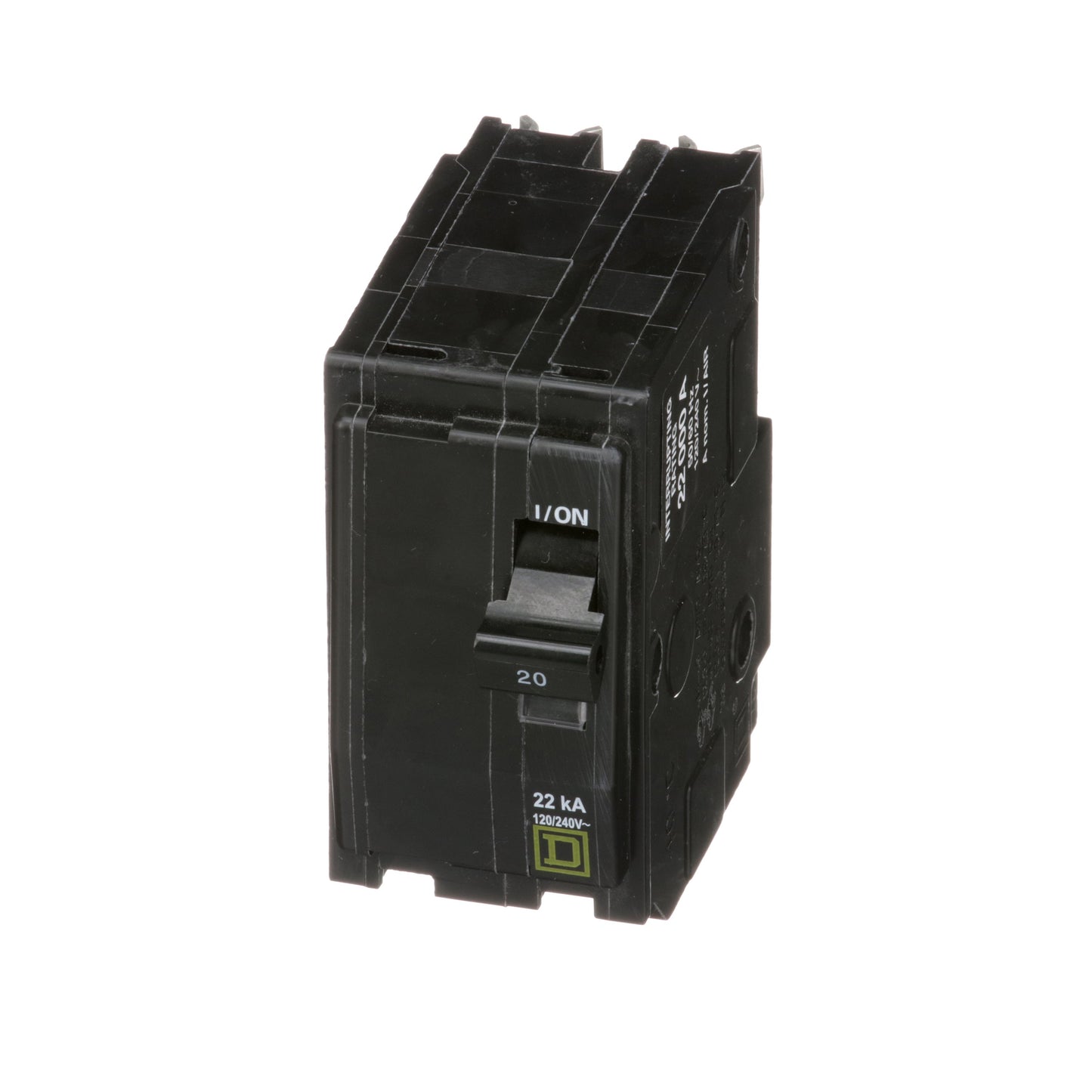 Square D QO220VH Circuit Breaker 120/240V 20A 2Pole 22kA@120V Plug-In QO Series