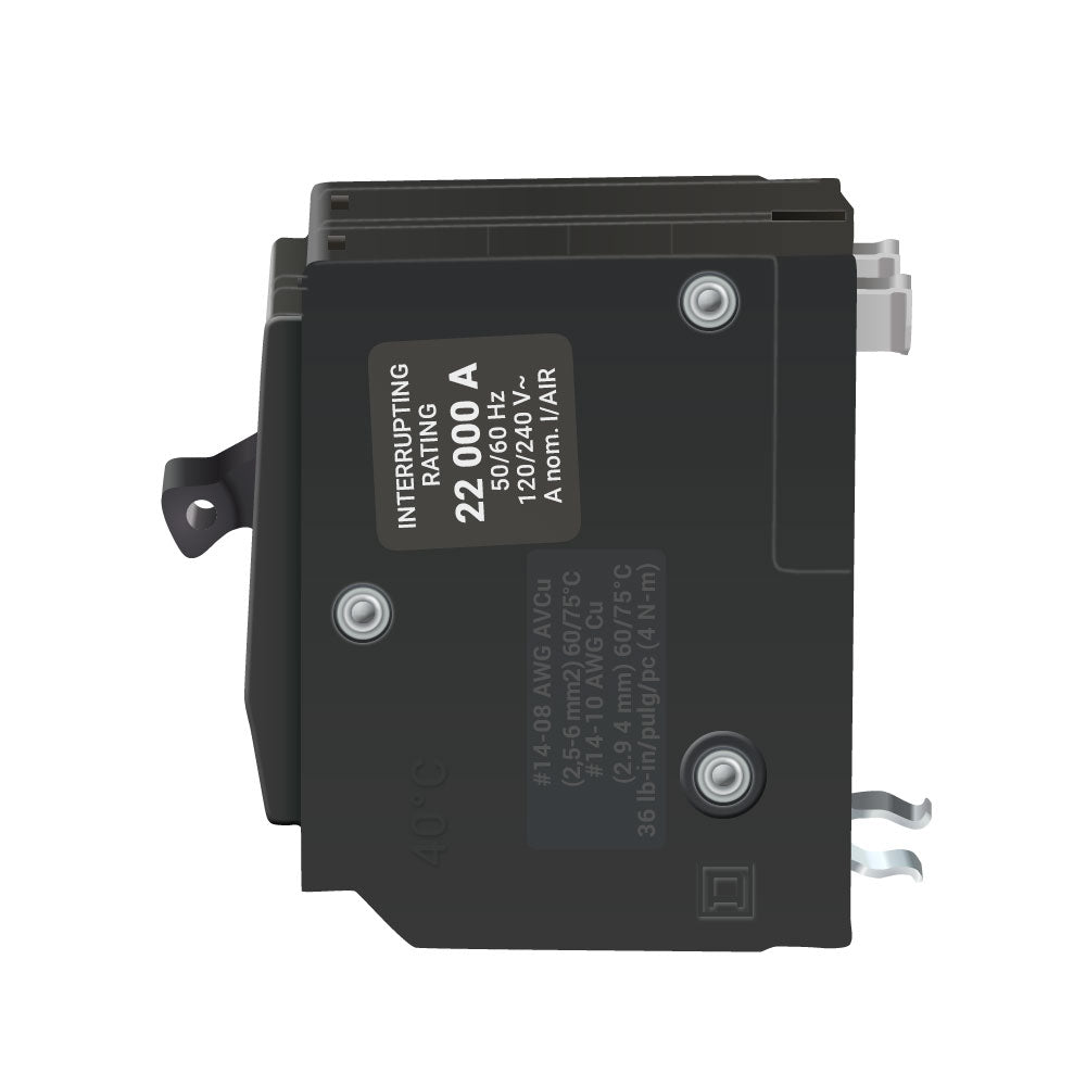 Square D QO220VH Circuit Breaker 120/240V 20A 2Pole 22kA@120V Plug-In QO Series