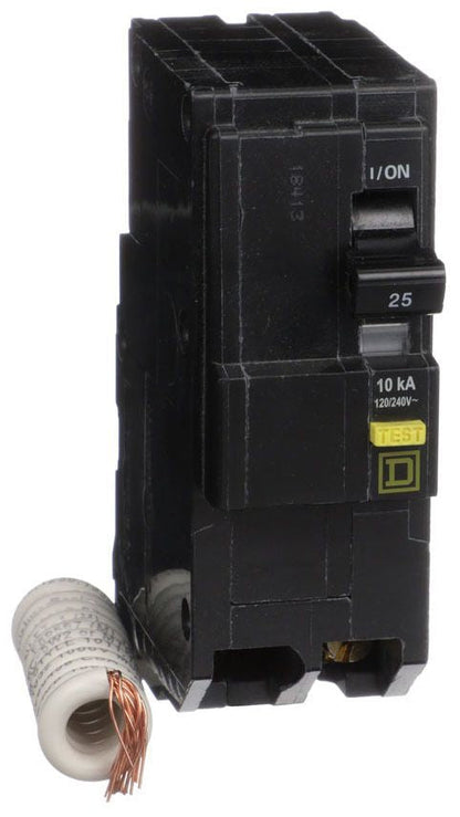 Square D QO225GFI Circuit Breaker | 120/240V 25A 2P 10kA@120V QO-GF QO Series