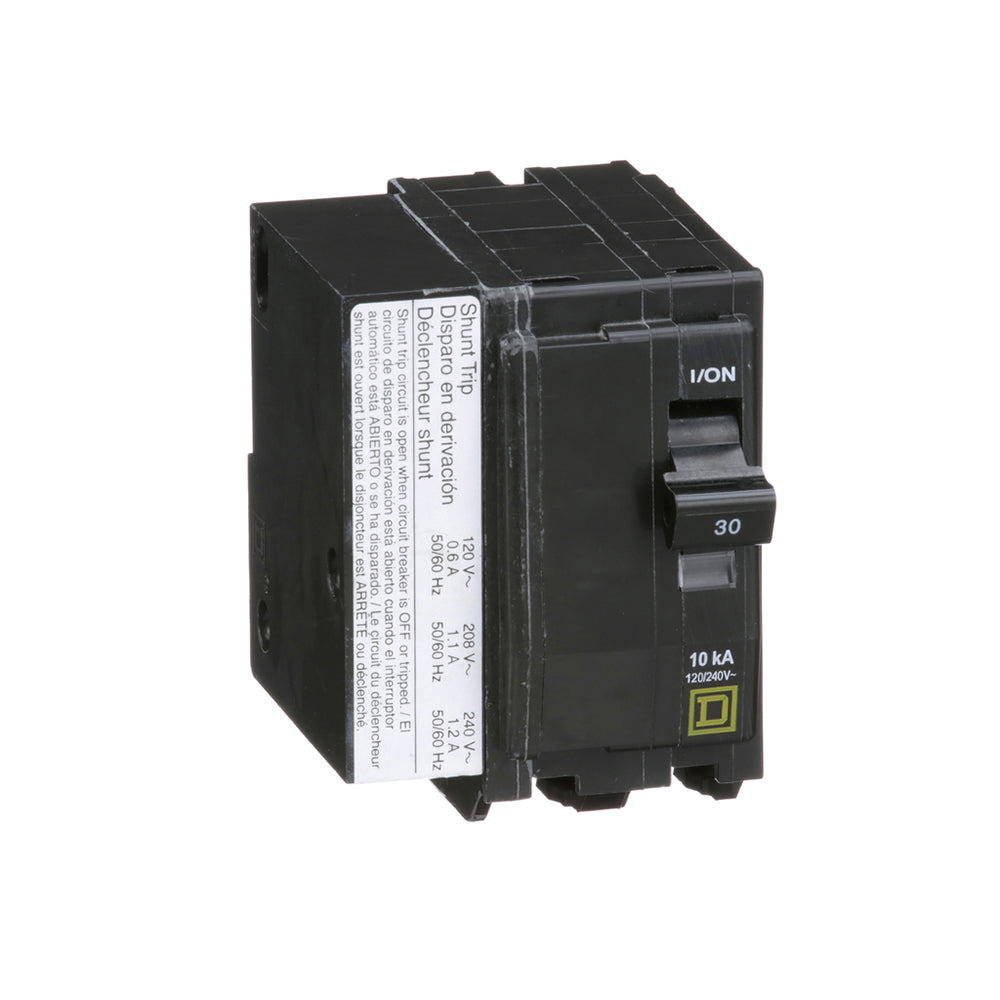 Square D QO2301021 Circuit Breaker 120/240V 30A 2P 10kA@240V Plug-In QO Series