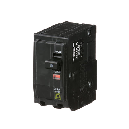 Square D QO230VH Circuit Breaker 120/240V 30A 2P 22kA@120V Plug-In QO Series
