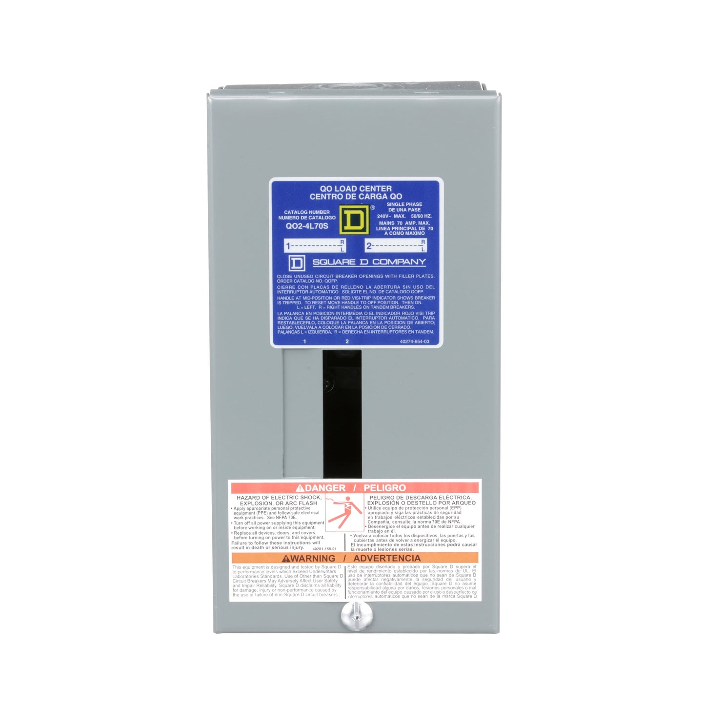 Square D QO24L70S Load Center | 120/240V AC 70A 1-Phase QO Series