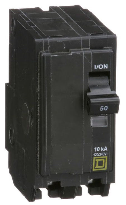 Square D QO250 Circuit Breaker | 120/240V 50A 2P 10kA@240V Plug-In QO Series