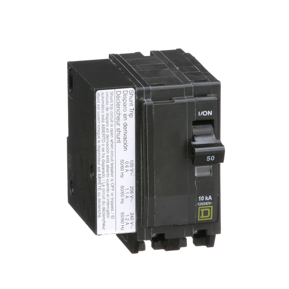 Square D QO2501021 Circuit Breaker | 120/240V 50A 2P 10kA@240V Plug-In QO Series