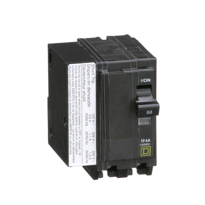 Square D QO2501021 Circuit Breaker | 120/240V 50A 2P 10kA@240V Plug-In QO Series