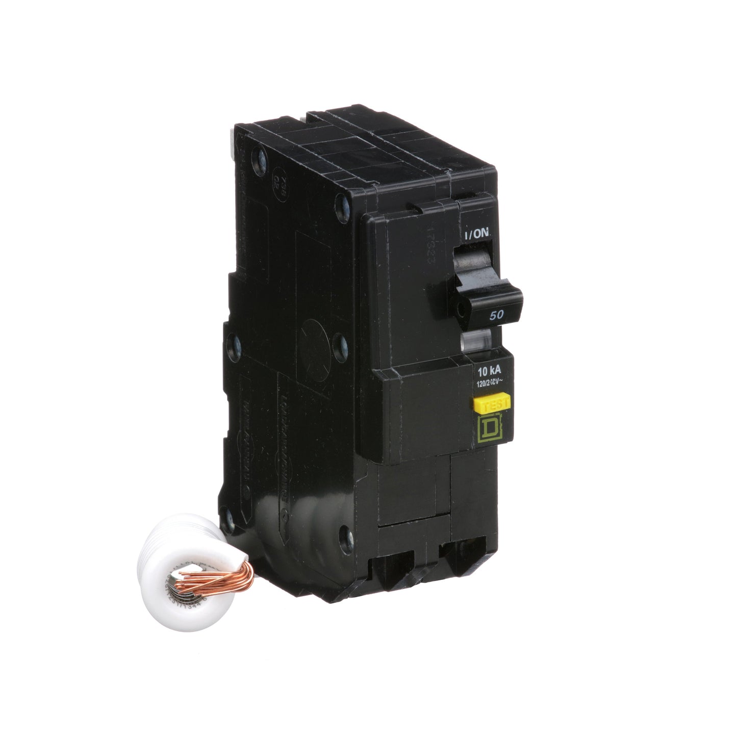 Square D QO250GFI Circuit Breaker 120/240V 50A 2P 10kA@240V Plug-In QO Series