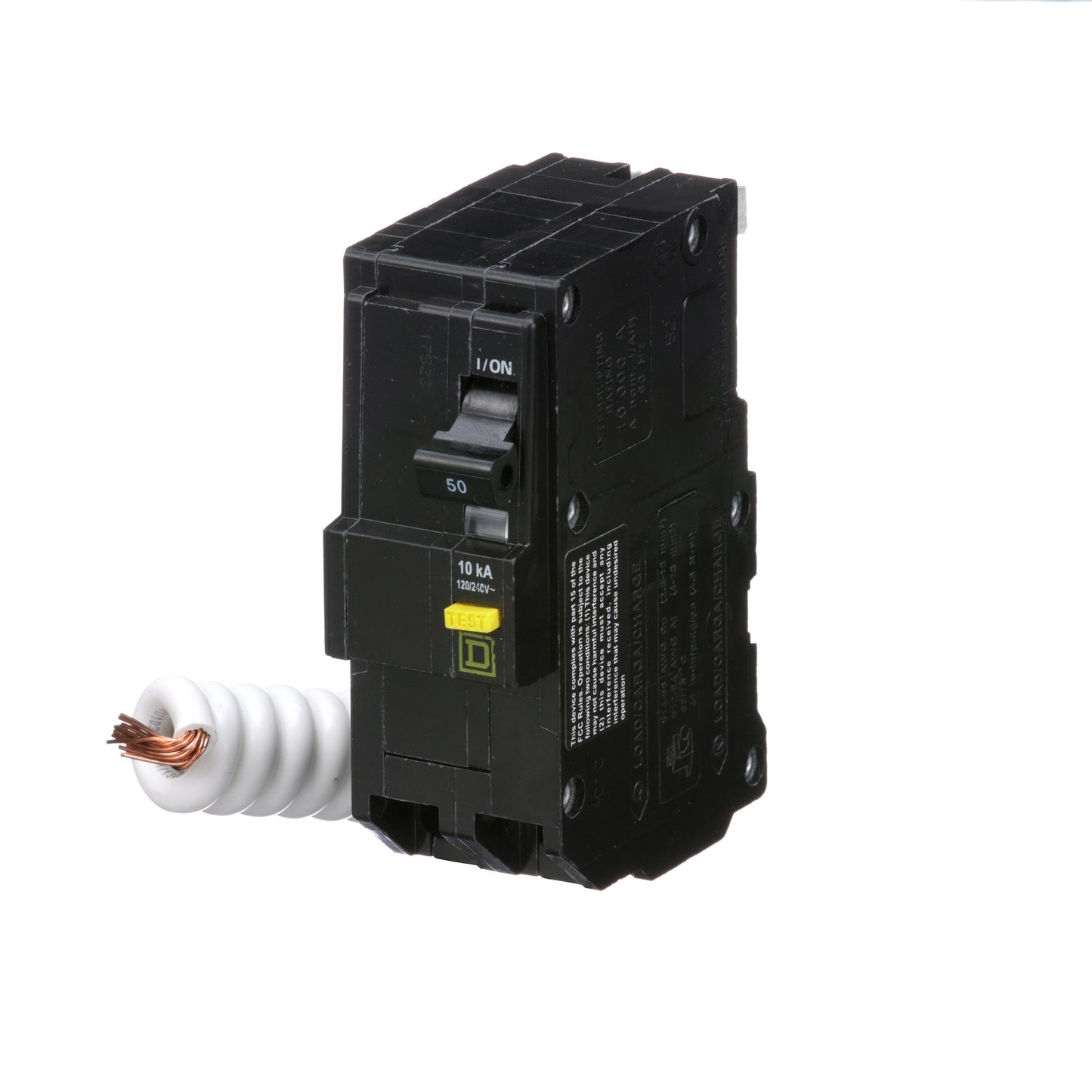 Square D QO250GFI Circuit Breaker 120/240V 50A 2P 10kA@240V Plug-In QO Series