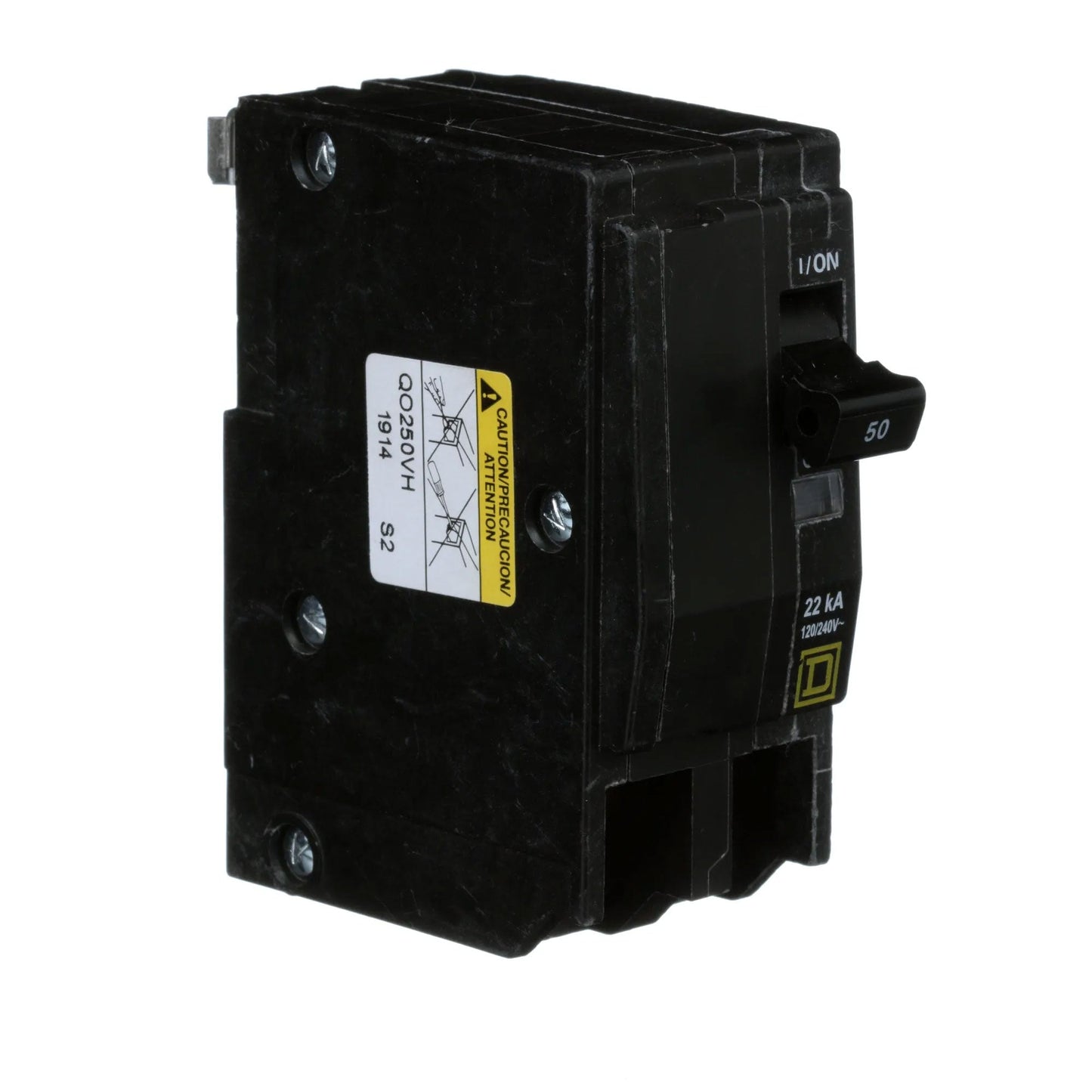 Square D QO250VH Circuit Breaker 120/240V 50A 2P 22kA@120V Plug-In QO Series