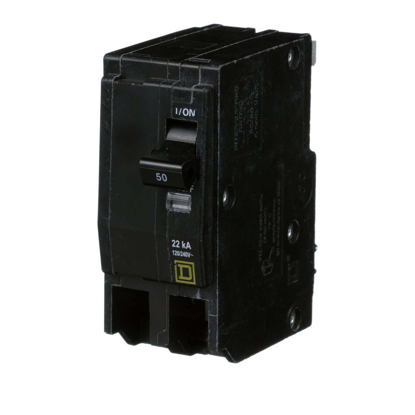 Square D QO250VH Circuit Breaker 120/240V 50A 2P 22kA@120V Plug-In QO Series