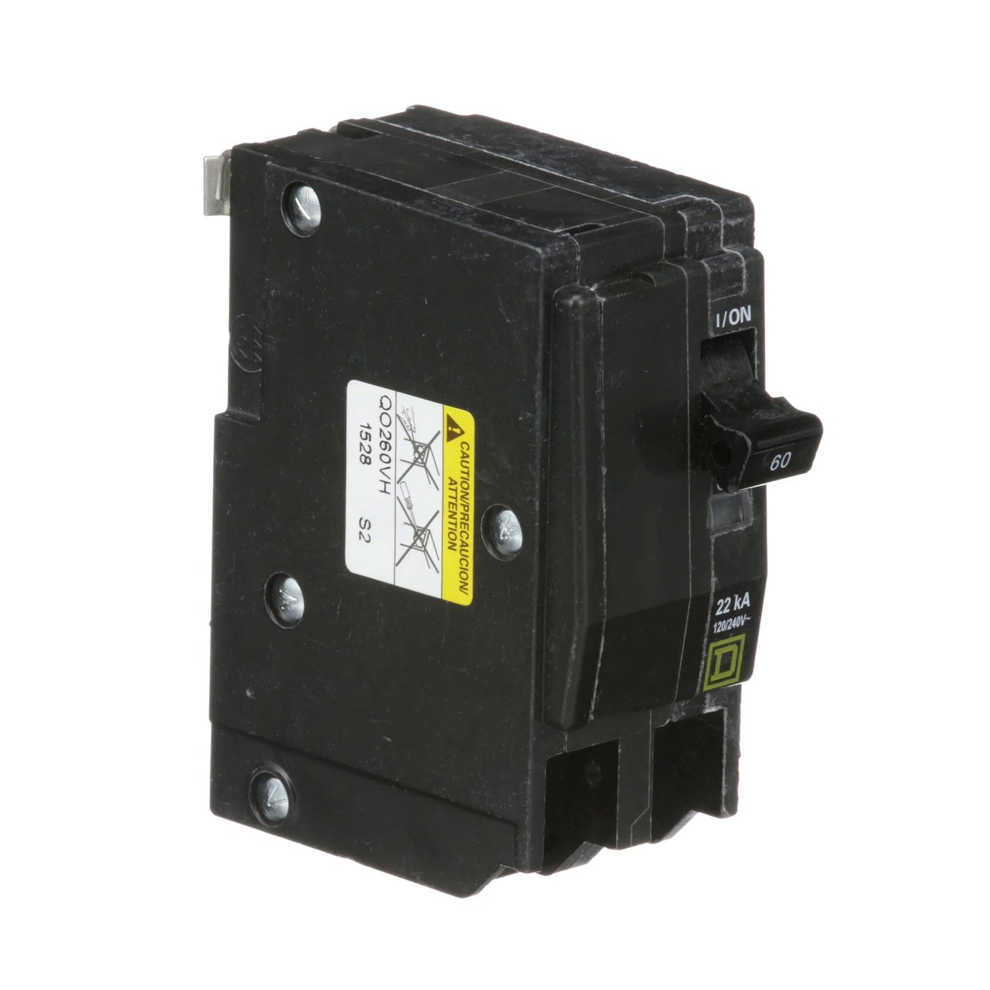 Square D QO260VH Circuit Breaker 120/240V 60A 2P 22kA@120V Plug-In QO Series