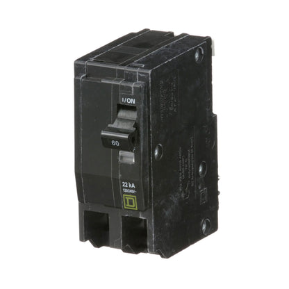 Square D QO260VH Circuit Breaker 120/240V 60A 2P 22kA@120V Plug-In QO Series