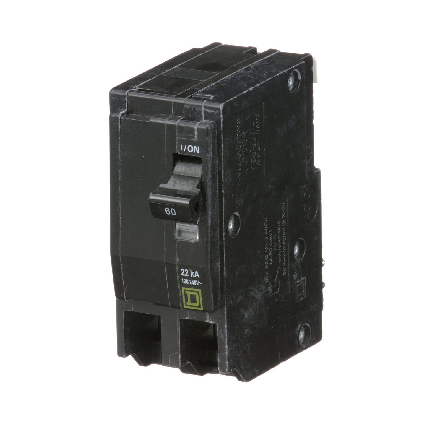 Square D QO260VH Circuit Breaker 120/240V 60A 2P 22kA@120V Plug-In QO Series